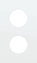 Niko Rocker en Toggle Tweevoudige afdekplaat, 60mm centerafstand, steel white coated RAL: 000 90 00
