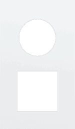 Niko Rocker en Toggle Tweevoudige afdekplaat, 60mm verticaal, Toggle steel white coated RAL: 000 90 00