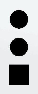 Niko Rocker en Toggle Drievoudige afdekplaat, 60mm verticaal, Toggle steel white coated RAL: 000 90 00