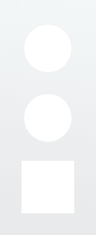 Niko Rocker en Toggle Drievoudige afdekplaat, 60mm verticaal, Toggle steel white coated RAL: 000 90 00