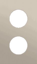 Niko Rocker en Toggle 2-Voudige afdekplaat 60mm centerafstand voor 2 stopcontacten steel champagne coated RAL: 080 70 10
