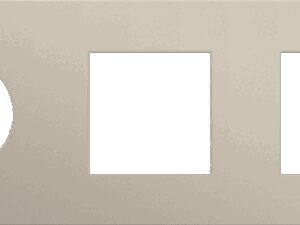 Niko Rocker en Toggle 3-Voudige afdekplaat horizontaal 71mm voor stopcontact en 2 functies, steel champagne coated RAL: 080 70 10