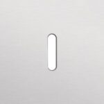 Niko Rocker Enkelvoudige afdekplaat voor enkelvoudige schakelfuncties alu grey brushed RAL: 000 80 00