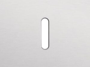 Niko Rocker Enkelvoudige afdekplaat voor enkelvoudige schakelfuncties alu grey brushed RAL: 000 80 00