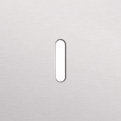 Niko Rocker Enkelvoudige afdekplaat voor enkelvoudige schakelfuncties alu grey brushed RAL: 000 80 00