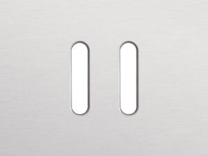 Niko Rocker Enkelvoudige afdekplaat voor tweevoudige schakelfuncties alu grey brushed RAL: 000 80 00
