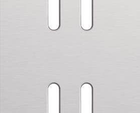 Niko Rocker 2-Voudige afdekplaat verticaal 60 mm centerafstand voor tweevoudige schakelfuncties alu grey brushed RAL: 000 80 00