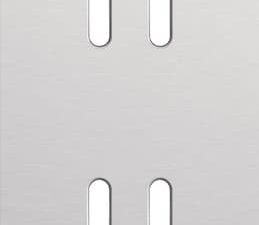 Niko Rocker 2-Voudige afdekplaat verticaal 71 mm centerafstandvoor tweevoudige schakelfuncties alu grey brushed RAL: 000 80 00