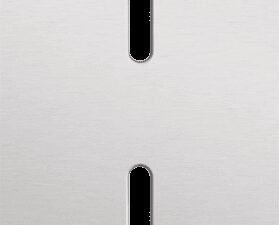 Niko Rocker 2-Voudige afdekplaat verticaal 60 mm centerafstand voor twee enkelvoudige schakelfuncties alu grey brushed RAL: 000 80 00