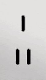 Niko Rocker 2-Voudige afdekplaat verticaal 60 mm centerafstand voor een enkelvoudige en een tweevoudige schakelfunctie alu grey brushed RAL: 000 80 00