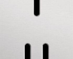 Niko Rocker 2-Voudige afdekplaat verticaal 60 mm centerafstand voor een enkelvoudige en een tweevoudige schakelfunctie alu grey brushed RAL: 000 80 00