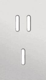 Niko Rocker 2-Voudige afdekplaat verticaal 60 mm centerafstand voor een tweevoudige en een enkelvoudige schakelfunctie alu grey brushed RAL: 000 80 00