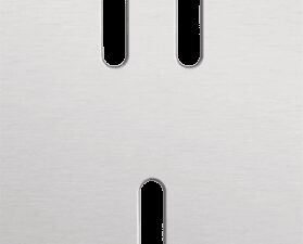 Niko Rocker 2-Voudige afdekplaat verticaal 60 mm centerafstand voor een tweevoudige en een enkelvoudige schakelfunctie alu grey brushed RAL: 000 80 00
