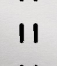 Niko Rocker 3-Voudige afdekplaat verticaal 60 mm centerafstand voor drie tweevoudige schakelfuncties alu grey brushed RAL: 000 80 00