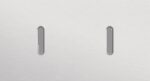 Niko Rocker 2-Voudige afdekplaat horizontaal 71 mm centerafstand voor twee enkelvoudige schakelfuncties alu grey brushed RAL: 000 80 00