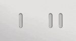 Niko Rocker 2-Voudige afdekplaat horizontaal 71 mm centerafstand voor een enkelvoudige en een tweevoudige schakelfunctie alu grey brushed RAL: 000 80 00