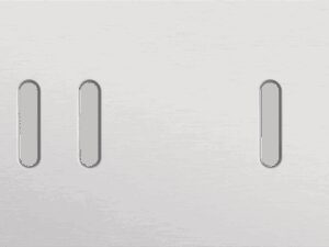 Niko Rocker 2-Voudige afdekplaat horizontaal 71 mm centerafstand voor een tweevoudige en een enkelvoudige schakelfunctie alu grey brushed RAL: 000 80 00