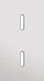 Niko Rocker 2-Voudige afdekplaat verticaal 71 mm centerafstand voor twee enkelvoudige schakelfuncties alu grey brushed RAL: 000 80 00