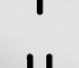 Niko Rocker 2-Voudige afdekplaat verticaal 71 mm centerafstand voor een enkelvoudige en een tweevoudige schakelfunctie alu grey brushed RAL: 000 80 00