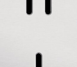 Niko Rocker 2-Voudige afdekplaat verticaal 71 mm centerafstand voor een tweevoudige en een enkelvoudige schakelfunctie alu grey brushed RAL: 000 80 00