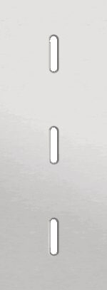Niko Rocker 3-Voudige afdekplaat verticaal 71 mm centerafstand voor drie enkelvoudige schakelfuncties alu grey brushed RAL: 000 80 00