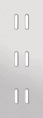 Niko Rocker 3-Voudige afdekplaat verticaal 71 mm centerafstand voor drie tweevoudige schakelfuncties alu grey brushed RAL: 000 80 00
