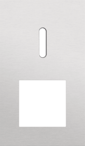 Niko Rocker 2-Voudige afdekplaat verticaal 60 mm centerafstand voor een enkelvoudige schakelfunctie en een functie alu grey brushed RAL: 000 80 00