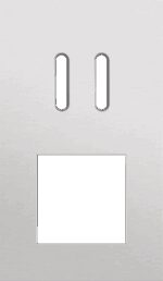 Niko Rocker 2-Voudige afdekplaat verticaal 60 mm centerafstand voor een tweevoudige schakelfunctie en een functie alu grey brushed RAL: 000 80 00