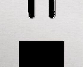 Niko Rocker 2-Voudige afdekplaat verticaal 60 mm centerafstand voor een tweevoudige schakelfunctie en een functie alu grey brushed RAL: 000 80 00