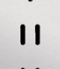 Niko Rocker 3-Voudige afdekplaat verticaal 60 mm centerafstand voor een enkelvoudige en twee tweevoudige schakelfuncties alu grey brushed RAL: 000 80 00