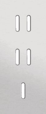 Niko Rocker 3-Voudige afdekplaat verticaal 60 mm centerafstand voor twee tweevoudige en een enkelvoudige schakelfunctie alu grey brushed RAL: 000 80 00
