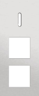 Niko Rocker 3-Voudige afdekplaat verticaal 60 mm centerafstand voor een enkelvoudige schakelfunctie en twee functies alu grey brushed RAL: 000 80 00