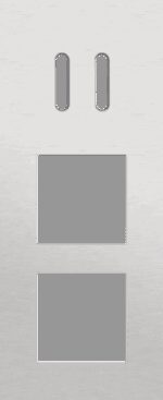 Niko Rocker 3-Voudige afdekplaat verticaal 60 mm centerafstand voor een tweevoudige schakelfunctie en twee functies alu grey brushed RAL: 000 80 00