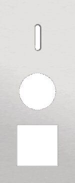 Niko Rocker 3-Voudige afdekplaat verticaal 60 mm centerafstand voor een enkelvoudige schakelfunctie en een een stopcontact en een functie alu grey brushed RAL: 000 80 00