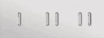 Niko Rocker 3-Voudige afdekplaat horizontaal 71 mm centerafstand voor een enkelvoudige en twee tweevoudige schakelfuncties alu grey brushed RAL: 000 80 00