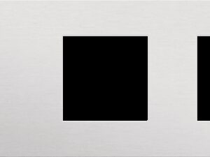 Niko Rocker 3-Voudige afdekplaat horizontaal 71 mm centerafstand voor een tweevoudige schakelfunctie en twee functies alu grey brushed RAL: 000 80 00