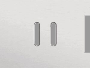 Niko Rocker 3-Voudige afdekplaat horizontaal 71 mm centerafstand voor een enkelvoudige en een tweevoudige schakelfunctie en een functie alu grey brushed RAL: 000 80 00