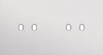 NIKO 2-Voudige afdekplaat h71 vr 2 tweev schak toggle alu grijs Niko Toggle alu blue grey brushed