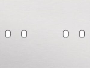 NIKO 2-Voudige afdekplaat h71 vr 2 tweev schak toggle alu grijs Niko Toggle alu blue grey brushed