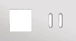 Niko Rocker 2-Voudige afdekplaat horizontaal 71 mm centerafstand Enkelvoudige afdekplaatvr tweev schak alu grey brushed RAL: 000 80 00