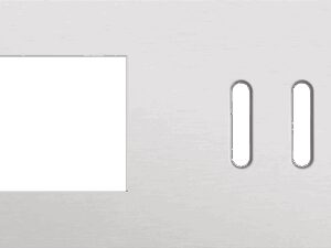 Niko Rocker 2-Voudige afdekplaat horizontaal 71 mm centerafstand Enkelvoudige afdekplaatvr tweev schak alu grey brushed RAL: 000 80 00