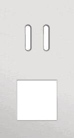 Niko Rocker 2-Voudige afdekplaat verticaal 71 mm centerafstand voor een tweevoudige schakelfunctie en een functie alu grey brushed RAL: 000 80 00