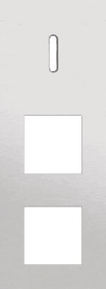 Niko Rocker 3-Voudige afdekplaat verticaal 71 mm centerafstand voor een enkelvoudige schakelfunctie en twee functies alu grey brushed RAL: 000 80 00