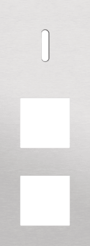 Niko Rocker 3-Voudige afdekplaat verticaal 71 mm centerafstand voor een enkelvoudige schakelfunctie en twee functies alu grey brushed RAL: 000 80 00