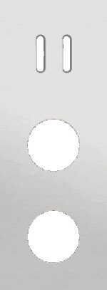Niko Rocker 3-Voudige afdekplaat verticaal 71 mm centerafstand voor een tweevoudige schakelfunctie en twee stopcontacten alu grey brushed RAL: 000 80 00
