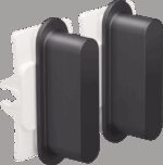 Niko Rocker set voor tweevoudige schakelfunctiesalu black brushed RAL: 000 20 00