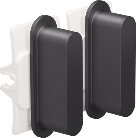 Niko Rocker set voor tweevoudige schakelfunctiesalu black brushed RAL: 000 20 00
