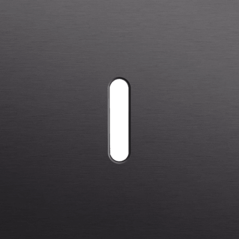 Niko Rocker Enkelvoudige afdekplaat voor enkelvoudige schakelfunctiesalu black brushed RAL: 000 20 00