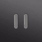 Niko Rocker Enkelvoudige afdekplaat voor tweevoudige schakelfunctiesalu black brushed RAL: 000 20 00