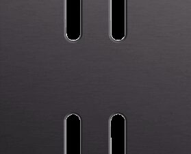 Niko Rocker 2-Voudige afdekplaat verticaal 60 mm centerafstandvoor tweevoudige schakelfunctiesalu black brushed RAL: 000 20 00
